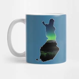 Green map of finland Mug